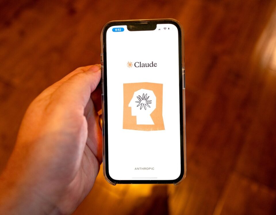 Anthropic Claude logo on mobile